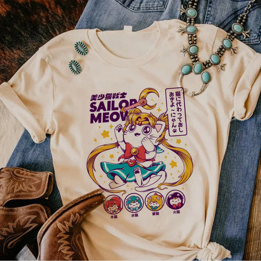 MOON CAT - Camiseta Sailor Moon